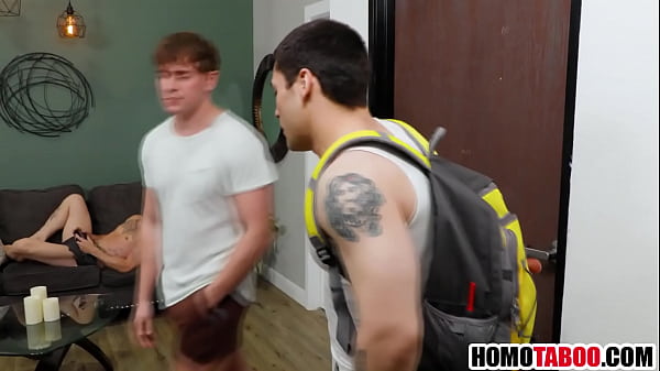 Play MP4 - Hot guy fucked by step brothers on camera