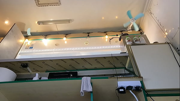 Sexy young chick showing her cunt at work 