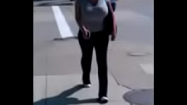 Milf With Huge Tits on Street