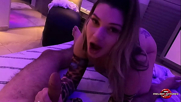 Play MP4 - Hot blonde takes her boyfriend to the motel to show her sexy lingerie showing her big ass and her pink pussy comes 4 times and gets milk in her face &sol; COMPLETE ON RED