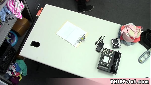 Cute teen shoplifter caught then pays with her_pussy