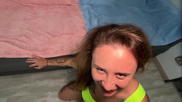 Slutty runner foxy wanted a glass of water but got a big cock instead part 1 