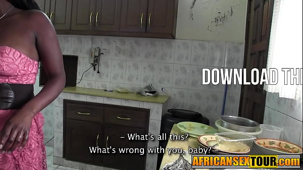 Play MP4 - Hardcore kitchen pussy fucking for sexy and wet big tits African teen Chari