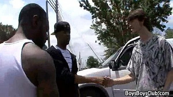 BlacksOnBoys - Black Muscular Gay Dude Gucks White Twink 14 