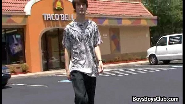BlacksOnBoys - Black Muscular Gay Dude Gucks White Twink 14