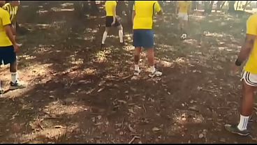 Sexo Barebak com os jogadores do Brasil depois jogo