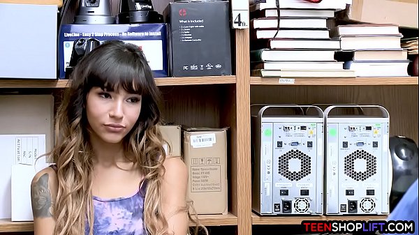 Young latina babe gets caught for shoplifting 