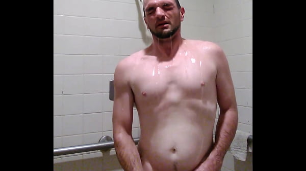 Jacking my dick off in the locker room solo big dick 