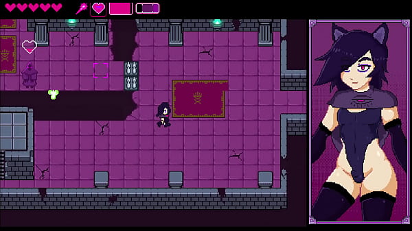 Nekomancer - Futanari Emo Witch Video Game - With Monsters 