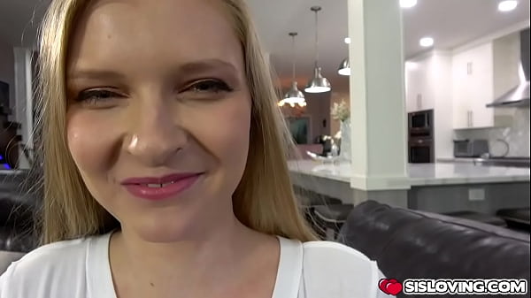 Horny stepsister gives me_a boner and_start jerking me off