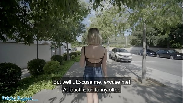 Public agent spanish babe flashes her tits and gets screwed on the rocks