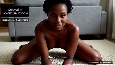Ebony big ass woman invites you to her place and she gives you insrtuctions on how to masturbate ai generated joi