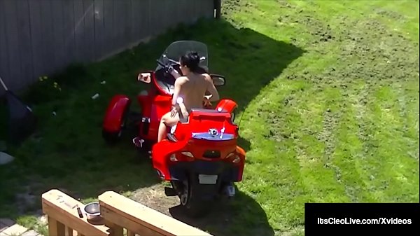 Cute Cam Girl Its Cleo Rides Cool Cycle & AVibrating Dildo!