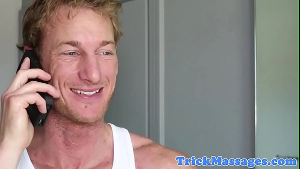 Busty stunner throatfucked after massage