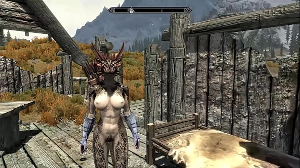 Skyrim Legacy  Argonian tits jiggle