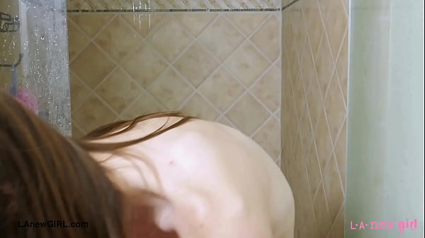 Gorgeous skinny model took a shower