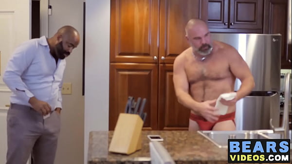 Hairy bears have a steamy fuck session 