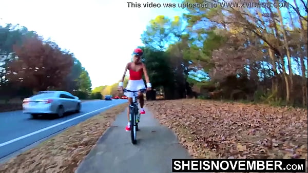 Play MP4 - Public Nudity Bicycle Riding Babe&excl; Upskirt Under View Of Brown Booty Cheeks Closeup&comma; Tiny Cute Ebony Babe Msnovember Bubble Butt Flashing&comma; Public Exposure Erotic Fetish On Sheisnovember