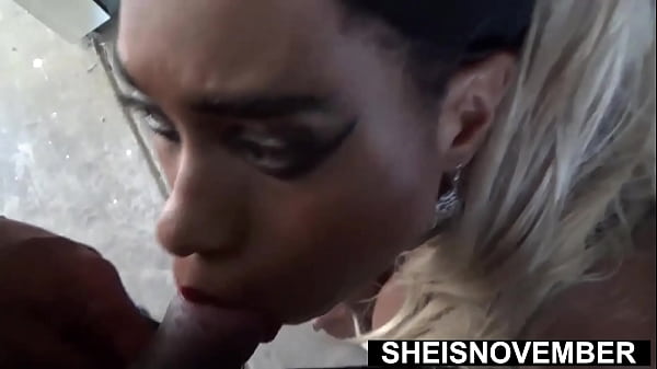Play MP4 - Naughty Stepsister Sneak Outdoors To Meet For Secret Kneeling Penis Sucking And Cumming&comma; A Sexy Ebony Babe&comma; Long Blonde Hair&comma; Chest Is Exposed While Giving Her Stepbrother POV Blowjob&comma; Nerd Sheisnovember Swallow Cumshot Fauxcest By Msnovember