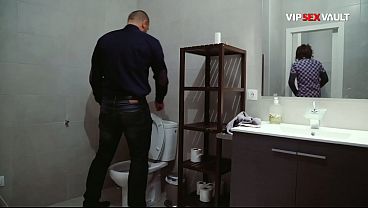 Gay Rough Doggy Anal... He Pulls His Pants Down and Gets Bent Over the Sink for a Hard Fucking