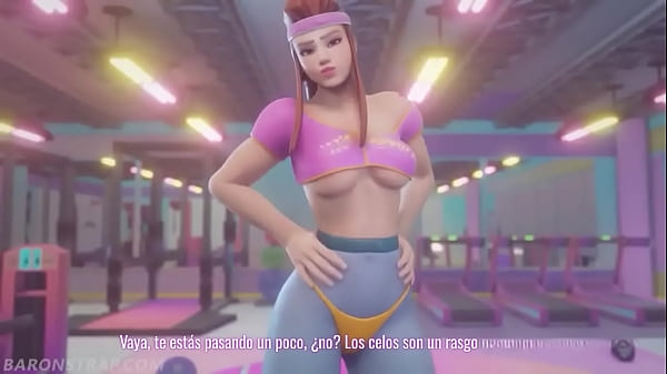 La cachonda brigitte ayuda a entrenar a sombra en el gym con una condici&oacute;n baronstrap subs latino