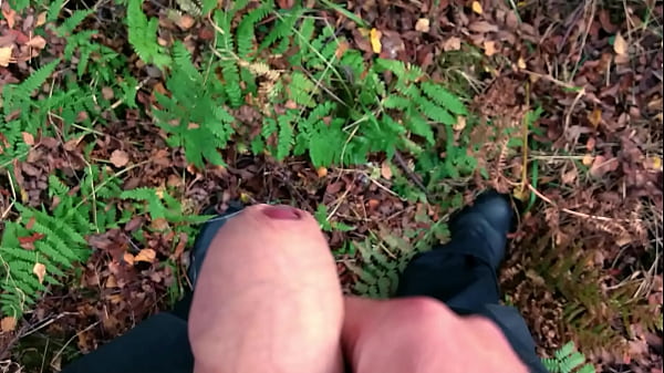 Jerking Off and Cum Outdoors 