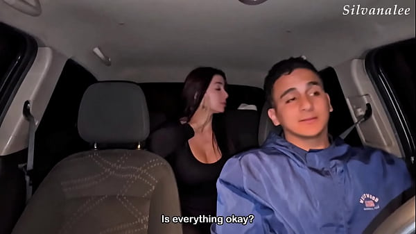 Hard fuck with the Uber driver, I made him cum twice and they almost saw us! 