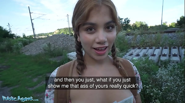 Public agent skinny latina with small tits has sex in public