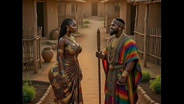 Nonton (ai Generated) - Sexy African Black Animated Ebony Big Ass Big Boobs Village Maiden Seduced Fucked Raw By Handsome Big Dick Prince thumbnail