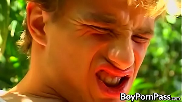 Young gay ass drilled before cumshot 