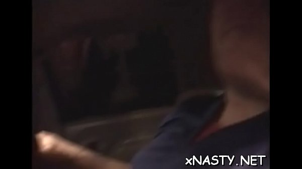 Appetizing nymph blowing well 