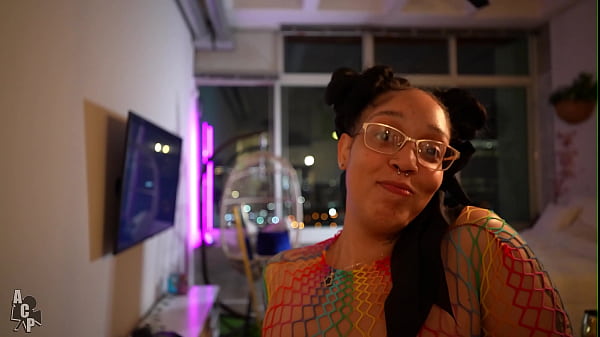 Ebony BBW SLUT FUCKS CLOWN AND SUCKS HIS BIG DICK 