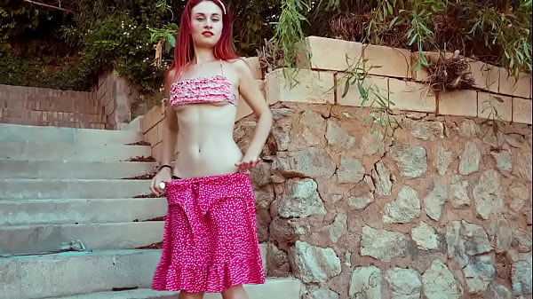 Play MP4 - Ariel Ortiz walks through a cove&comma; gets very horny and begins to masturbate publicly in the street