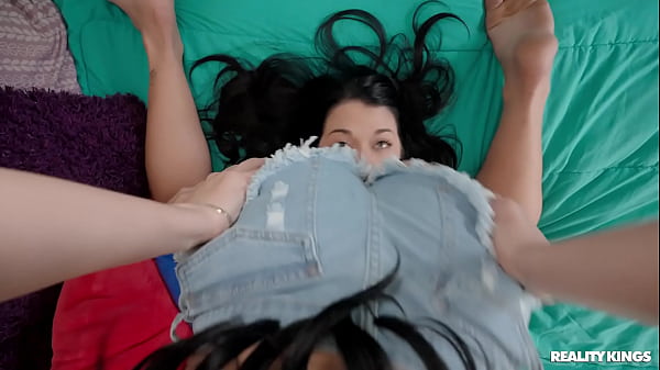 Blonde Queenie Sateen Teases Alex Coal, S"mothers Her With Big Tits & Eats Her Pussy - Realitykings thumbnail