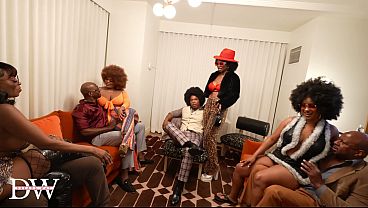 Ace Up, Foxes Wild - Retro themed Orgy with 4 ebony Goddess & 4 BBC Studs 