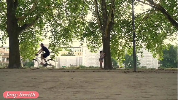 Jeny_Smith walks the streets naked with only painted pants. Shockingfootage