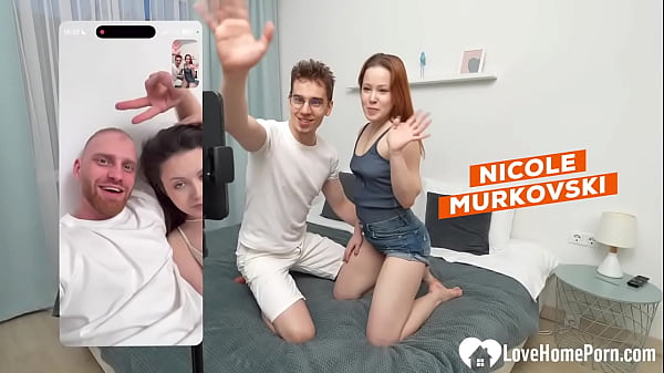 Nonton Redhead And Brunette Fucking Via Face Time thumbnail