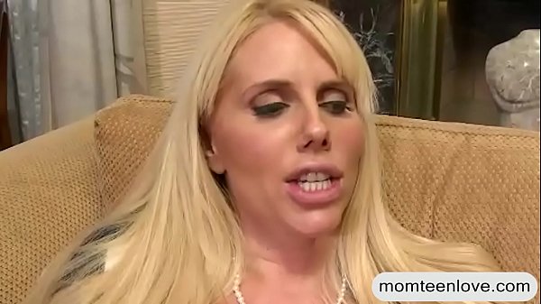 Huge hooters milf Karen Fisher threesome on_the couch