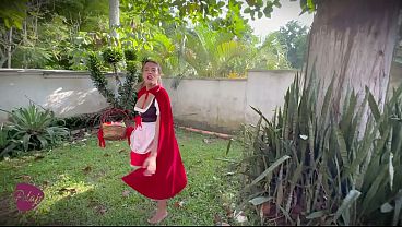 Little Red Riding Hood Was Lost In The Woods And Was Made To Suck Cock By The Big Bad Wolf. thumbnail