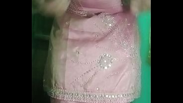 Indian Gay Crossdresser Bottom real homemade sex in pink salwar kurta with heavy jwellery just like a housewife 