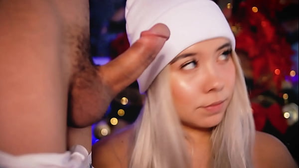 Blonde with an angelic face enjoys sucking a good penis while recording a video 