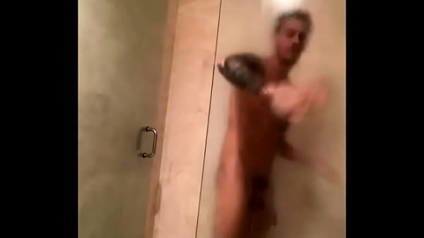 I take ahot shower playing withmy hardcock for a fan