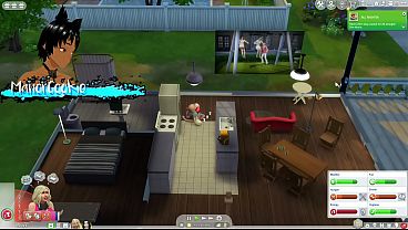 Sims 4 more daily life and having sex on the table and bed 