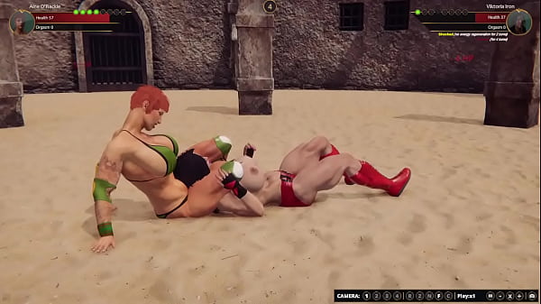 Aine O Rackie VS Viktoria_Iron Naked Fighter 3D