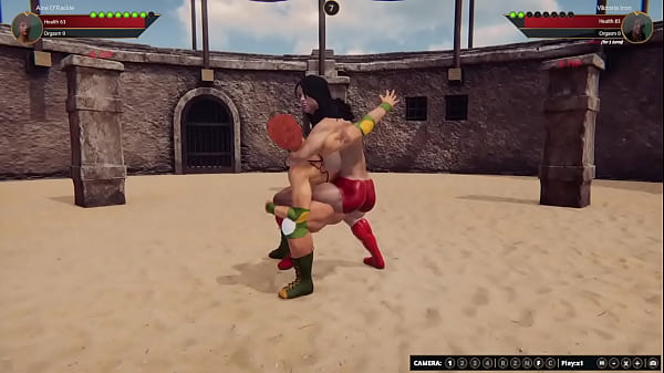 Aine O'Rackie VS Viktoria Iron (Naked Fighter 3D)