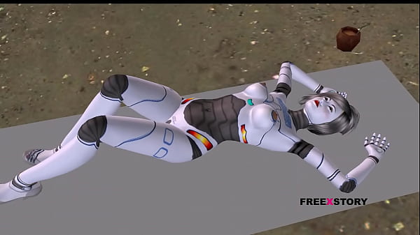 Play MP4 - An animated 3D cartoon Threesome porn video of a cute Robot Sexbot girl giving blowjob to a man same time getting fucked in doggy style by a girl using strapon&period;