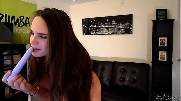 Teal conrad puts her bunny ears & sticks a tail plug in her tight ass 