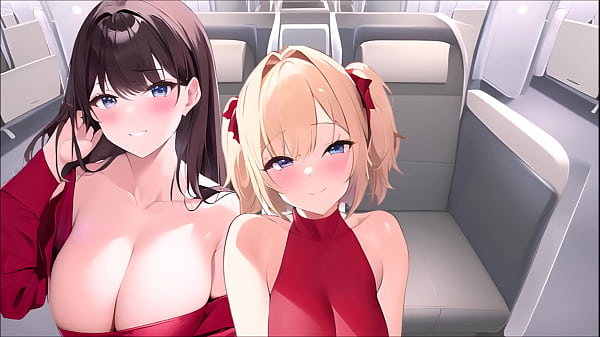 Joi conlas azafatas deun avión