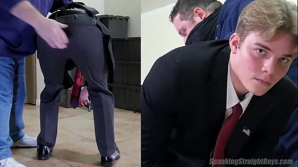 Straight Teenager (Eighteen) gets a Spanking in Dress Clothes. 