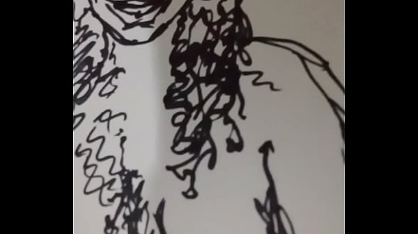 Undressing woman in drawing 4 